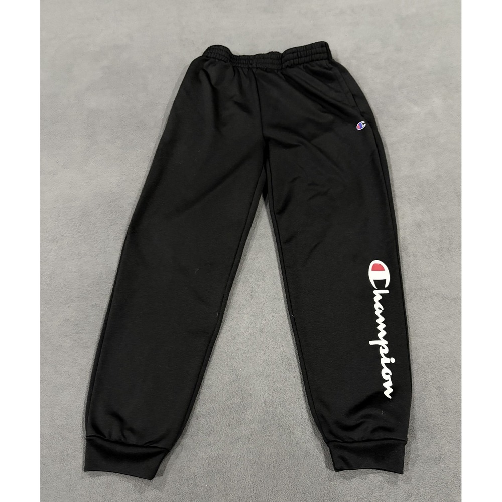 Champion Authentic Athleticwear Sweatpants Womens 14-16 Black Logo Tapered Leg